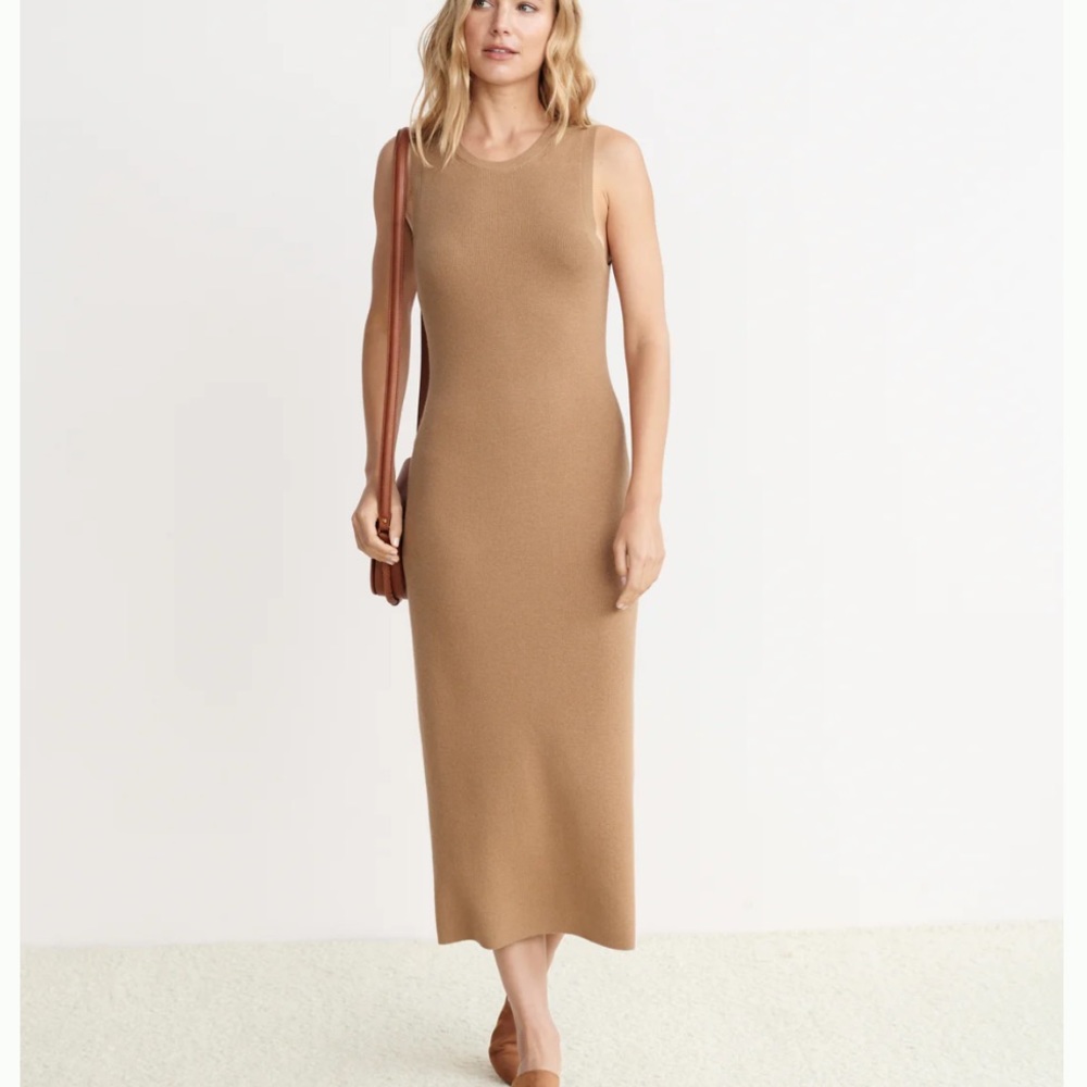 JENNI KAYNE Sleeveless Sweater Dress camel XS